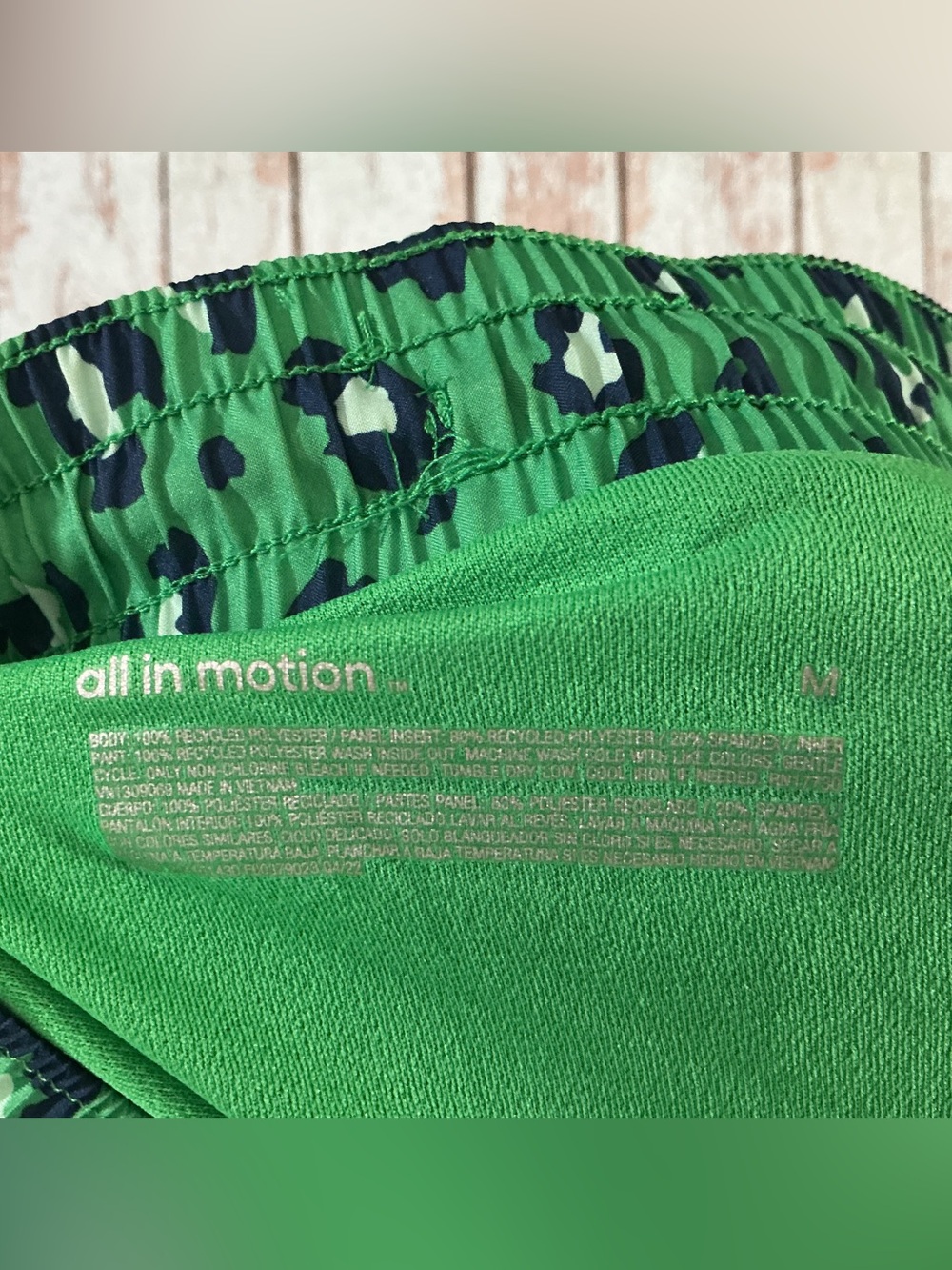 all in motion Women’s Leopard Print Active Shorts in Purple and Green - Picture 7 of 8